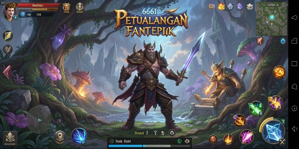 Tampilan gameplay menarik dari petualangan RPG di 666I.