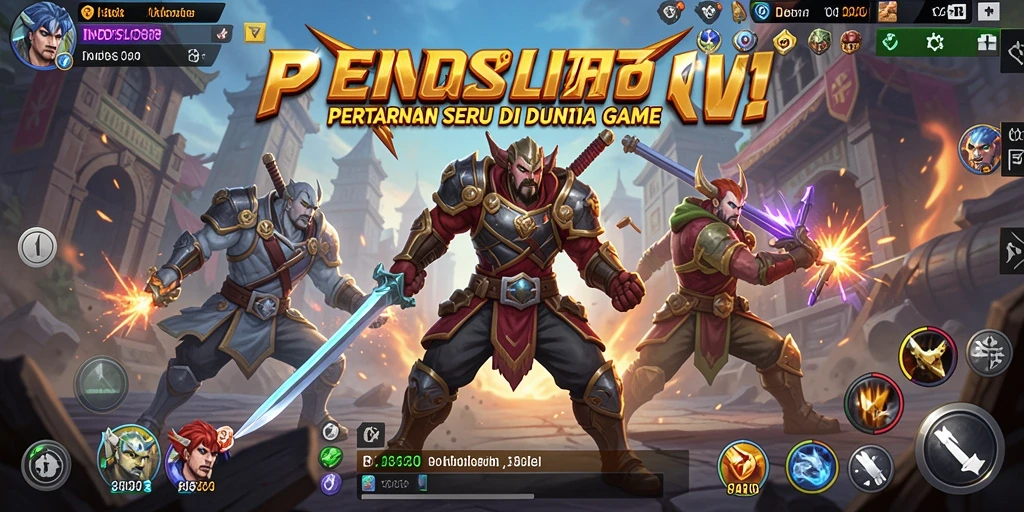 Menampilkan aksi pertarungan seru dalam game INDSLOT.