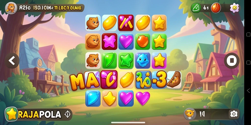 Tampilan gameplay seru dan penuh warna dari RAJAPOLA.