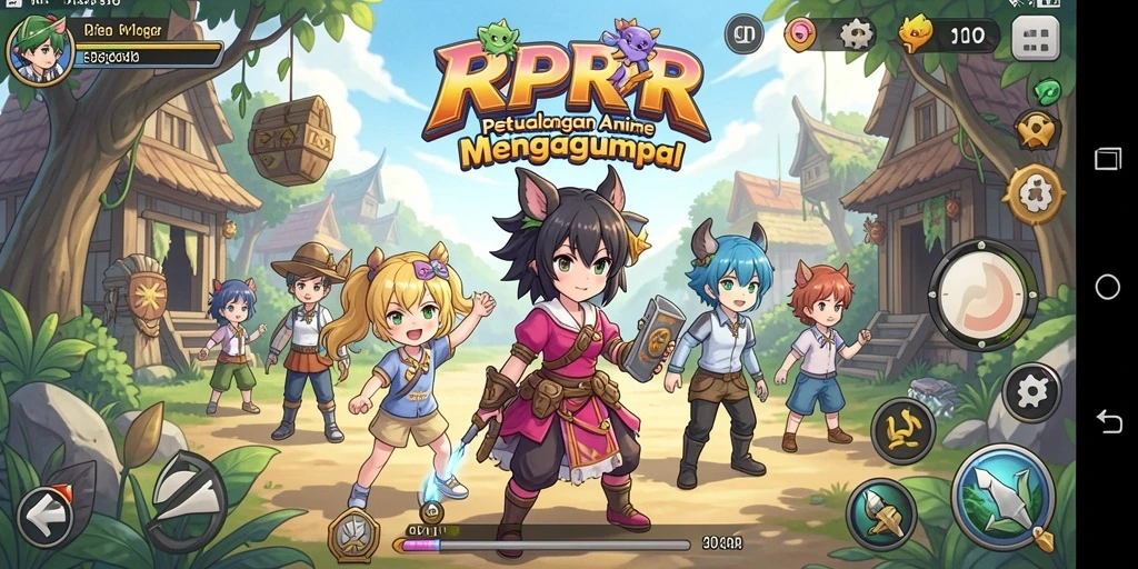 Tampilan gameplay yang penuh warna dan dinamis di RPRR.