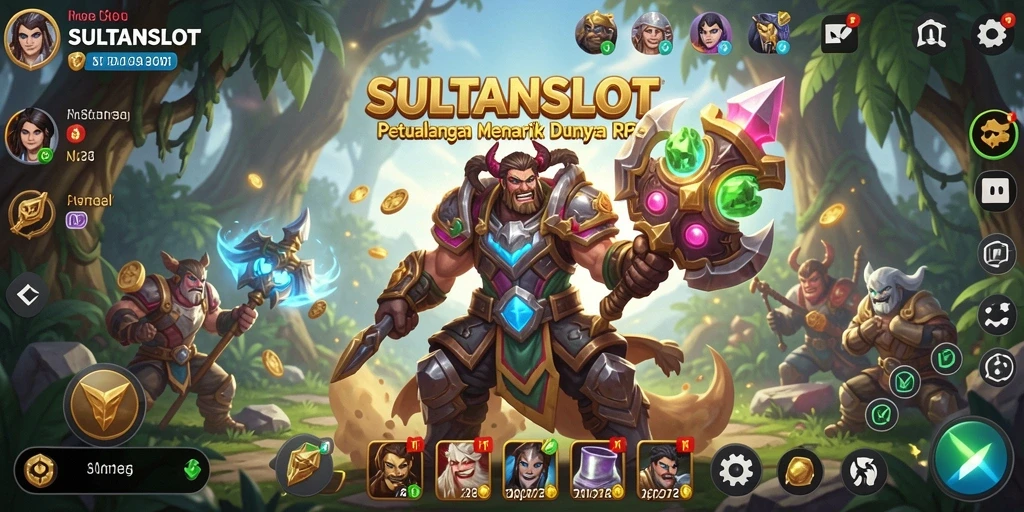 Tangkapan layar gameplay SULTANSLOT yang menampilkan pertarungan epik dalam dunia RPG.